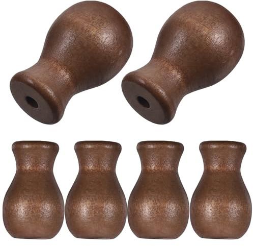 DIYEAH 6pcs Wooden Cord Pulls for Curtain and Blind Accessories | Decorative Adaptable Design, Outdoor and Furniture Accessory Use, Roman Shade Compatible