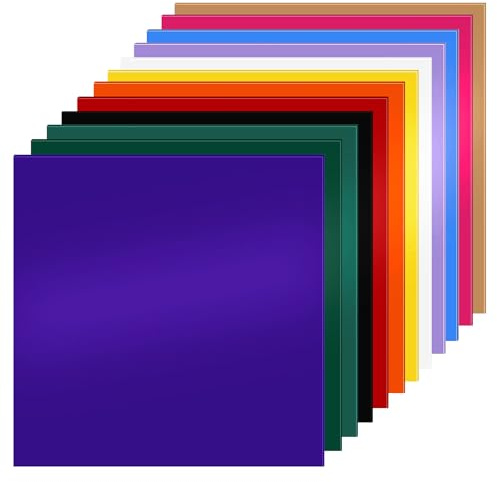 Placa de plástico acrílico, placas acrílicas multicolores, materiales de corte láser y grabado, placas de corte láser de colores para carteles impresos, manualidades y proyectos de bricolaje (12