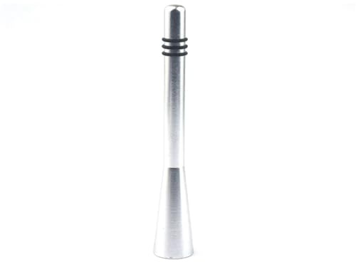 Antena automotriz Antena Radio Coche Antena de Radio para Coche Compatible con VW, BMW, Mercedes-Benz, Mazda, Audi y Toyota.(Silver,Short)