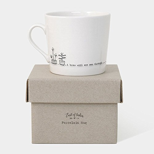 East of India Wobbly Mug and Box A brew will see you through