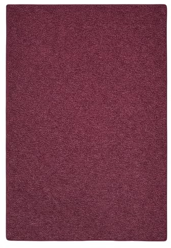 casa pura Teppich London | viele Größen | pflegeleichter Flacher Schlingenflor | Flurteppich, Wohnzimmerteppich, Küchenteppich, Schlafzimmerteppich (Weinrot - 200x200 cm)
