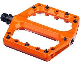 Sixpack Racing Menace Pedale, flach, MTB, Erwachsene, Unisex, Orange, Einheitsgröße