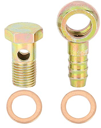 X AUTOHAUX Banjo Hohlschraube 14mm M14x1,5 Für Motorrad Bremssystem 1 Satz | Barb Außendurchmesser 11mm, Anwendung: Luft- Und Kraftstoffzufuhr, Motor, Einfacher Einbau