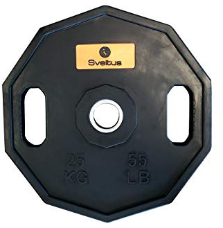 sveltus Hantelscheibe Olympic 25 kg Stahl/Gummi schwarz