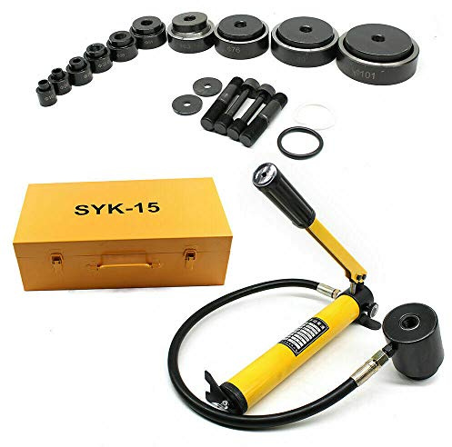 16-101mm Hydraulic Knockout Kit, Hydraulische Lochstanze Blechlocher Locheisen/lochstanze, Hydraulisch Lochöffner, hydraulik Werkzeuge 15T