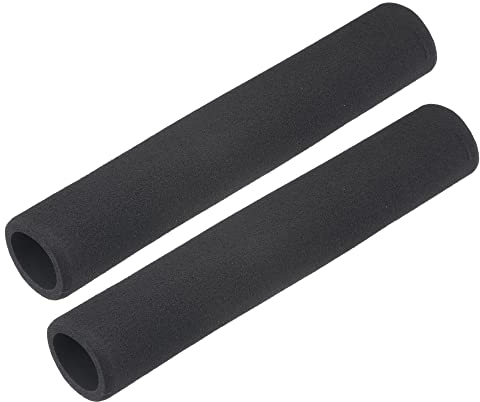 sourcing map 2 x 19.5cm Rohrisolierung Schaumstoff, Durchmesser 25mm Isolierstärke 5mm Heizungsrohr Verkleidung für Fitnessgeräte, Rohre, Handhaben (Schwarz)