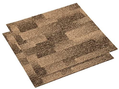 vidaXL 20x Baldosas de Moqueta de Suelo Loseta Oficina Hogar Despacho Edificio Corporativo Doméstico Transformar Práctica Resistente 5 m² Marrón
