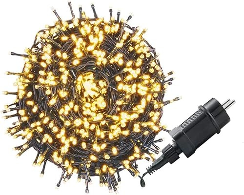 UISEBRT LED Lichterkette Außen 30M 300Led, Weihnachtsbeleuchtung für Außen und Innen mit 8 Modi IP44 Wasserdicht Dekoration für Garten Hochzeit Weihnachten Party, Warmweiß