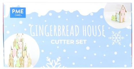 PME Weihnachtliches Lebkuchenhaus-Ausstecherset, Silber