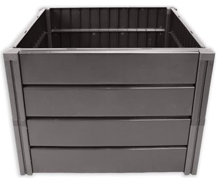 KHW | Hochwertiges Hochbeet | Demeter M | platzsparend | 82 × 82 × 61 cm - 336 Liter | ideal für Urbane Gärten | nachhaltiges Gärtnern | fördert gesunde Ernten | Made in Germany