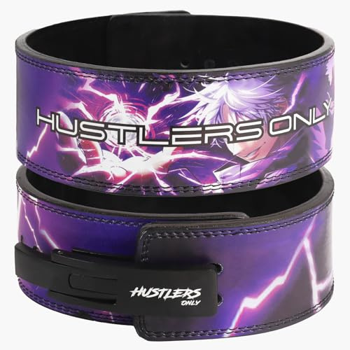 Hustlers Only Anime-Hebelgürtel, Leder, für Kreuzheben, Powerlifting und Bodybuilding, 10 mm Dicke für Rückenstütze, Hebegürtel für Damen und Herren