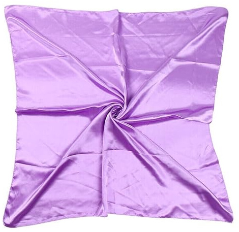 Seidenschal, Hijab, einfarbig, glänzend, weich, groß, quadratisch, 90 x 90 cm, Flieder, Einheitsgröße