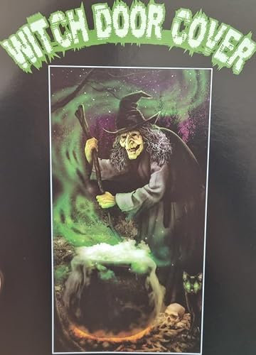 Witch Door Cover Wall Scene Setter Halloween Decoration Poster Scary Horror