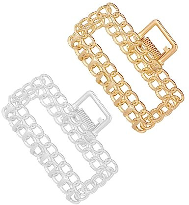 WEKADRIN 2pezzi Fermaglio per Capelli in Lega Fermaglio Semplice per Capelli da Donna alla Moda Facile da Usare per Ogni Occasione