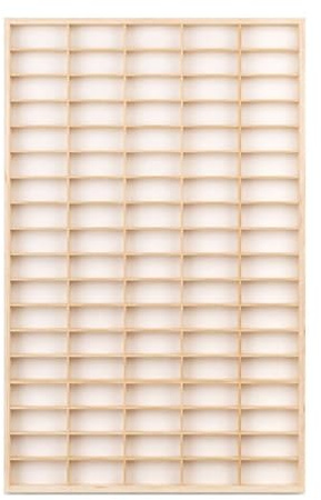 ArtTwist Vitrine pour Collection avec 90 Compartiments | Armoire Vitrine Murale 50cm x 71cm x 4cm pour Hot Wheels ou Matchbox | Etagere Figurine (Étagère sans Motif)