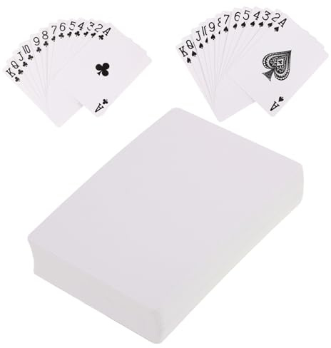 Wärmeübertragungskarten 1 Satz Papier Weiße Spielkarte Selbstgemacht | Papier, 175 Grad Celsius für 50 Sekunden, Familie und Party, für Spielkarten Poker