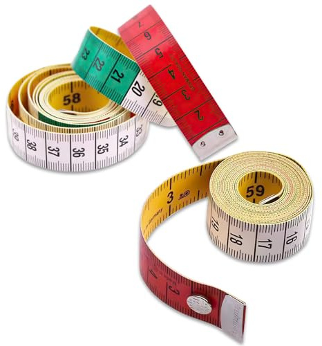 2 Pack Tailors Soft Tape Measure Sewing – 150cm/60 Inch Dual Sided Body Measuring Tape for Sewing, Tailoring and Body Measurements, for Tailors & Dressmakers
