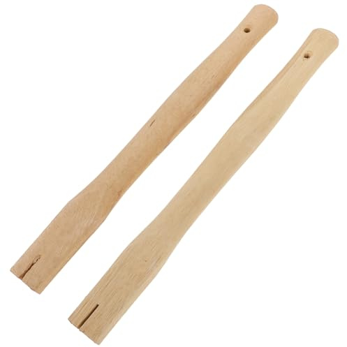 YARNOW 2Pcs Wooden Handles Replacement Set for Garden Hoe and Hammer Tools Sturdy Oak Wood Tool Handles for Garden Work and Digging