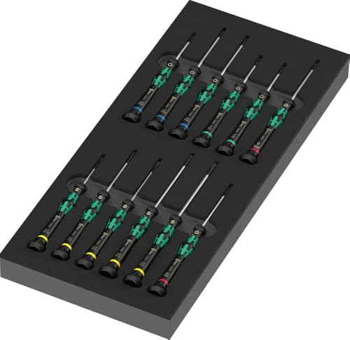 Wera 05150107001 9716 Schaumstoffeinlage Schraubendreher Kraftform Micro Set 2, 13-teilig