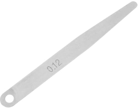 Aolidsive Spessimetro Metrico da 5 Pezzi, Strumento di Misurazione di Precisione in Acciaio Inossidabile per Applicazioni Automobilistiche e Meccaniche, 0,12 Mm (0.12)