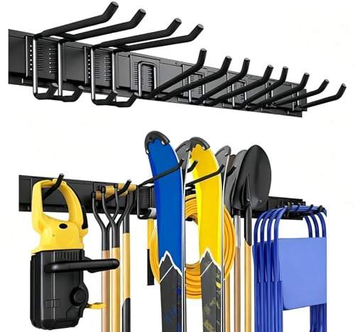 Generico Supporto Da Parete Per Organizer Per Attrezzi Da Garage: Organizer Da Parete Per Garage, Porta Attrezzi Da Giardino, Supporto Per Ganci Da Giardino | Per Pala Per Carichi Pesanti