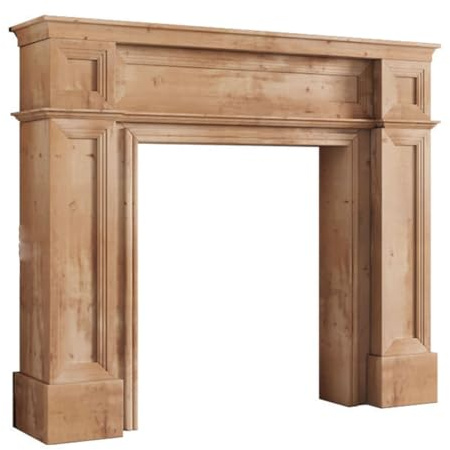 Moderno marco de chimenea, repisa decorativa de madera, mesa consola de madera tradicional, mesa rectangular de entrada, decoración del hogar