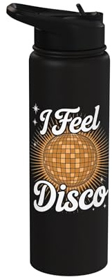 Disco Ball Vintage Retro i Feel discoball Cool Party Stainless Steel Insulated Water Bottle
