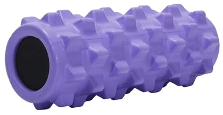 Skumroller skum rulle press gymnastik pulley yoga spalt fitness utrustning rygg massage gym träning muskel avkoppling för intensiv massage och muskelavslappning (33 x 12,5 cm lila)