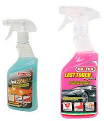 Mafra kit pulizia auto e moto - Last touch cera liquida e Fast Cleaner pulitore rapido, 2 pezzi da 500ml