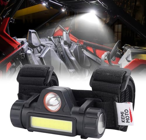 KEMIMOTO UTV Dome Light Roll Bar Cage Mount Interior Lights Compatible with Polaris RZR Can Am Talon Kawasaki Golf Cart Boat Off-Road-Work for 1.5 in-2.0 in Ironwork 1-Pack