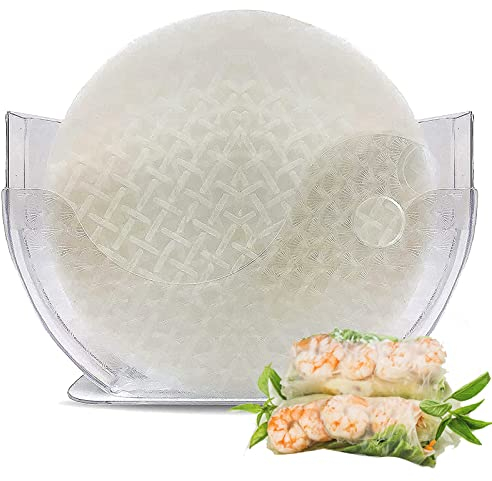 ArlinaL Soporte para cuenco de agua de papel de arroz, cuenco de agua de verano, envoltorios de papel de arroz para rollos de primavera, 10.6 en un paquete (papel de arroz no incluido)