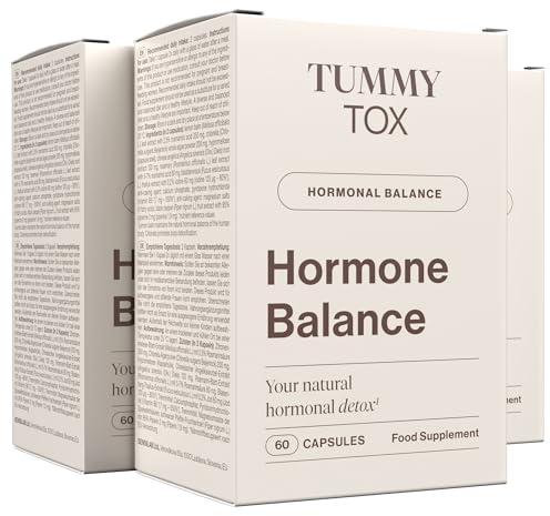Chlorella, Jod, Vitamin B6, Rosmarin, Zitronenmelisse - 180 Kapseln für 90 Tage - Östrogen Tabletten, Hormon Balance Frauen - Gratis-E-Book - Hormone Balance Tummy Tox