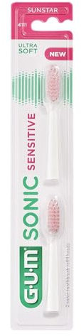 GUM Sonic Sensitive 2 Têtes de Brosse Ultra Souple 4111