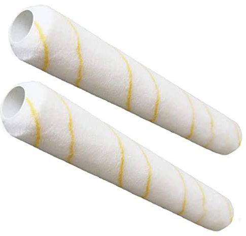 2 piezas Rodillo de pintura profesional, Funda de rodillo de pintura de microfibra, kit de decoración de pintura, para pintura de emulsión de acabado suave (Pelo largo)