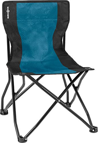 BRUNNER 0404035N.C55 Klappbarer Campingstuhl mit Sicherheitsrahmen, kippsicher, Schwarz/Hellblau