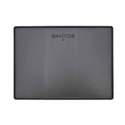 SANTOS Grillplatte/Grillplancha - Gusseisen Wendeplatte 48x31 cm - 2 Seitig - Grill-Gussplatte - Guss-Plancha für verschiedene Broil King Gasgrills