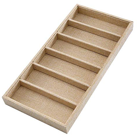 Sonnenbrillen-Aufbewahrungsbox Brillen-Display-Organizer Sonnenbrillen-Schmuck-Display-Aufbewahrungsbox Case 6 Grids Grey Drawer Organizers(C)