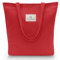 Emma Jonasson Jutebeutel mit Reißverschluss - Stilvoller Shopper Damen mit Innentasche - Einkaufstasche mit langem Henkel - perfekte Tasche als Tote bag, Schultertasche, Stofftasche groß rot