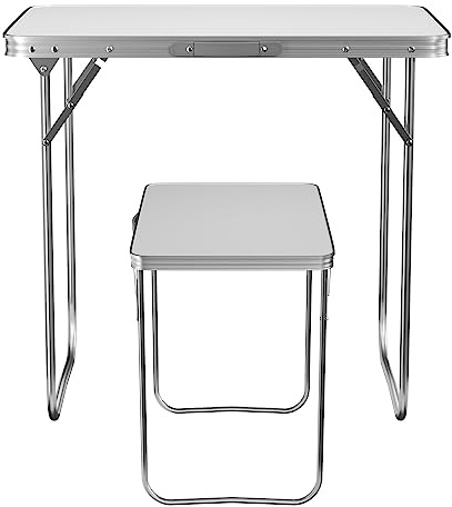 EFAN Campingtisch, klappbar, 80 x 60 x 69 cm, tragbarer Gartentisch für drinnen oder draußen, ideal für Picknick, Party, Grillen, Esszimmer, Studium und Lesen.