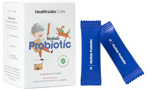 Health Labs Care MyKids Probiotic, Probiotikum für Kinder, 30 Portionsbeutel, Unterstützung während oder nach einer Antibiotikatherapie, 2 Milliarden Bacillus Subtilis Bakterien, 30 Tage Verwendung