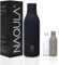 NAQULA® Thermosflasche Edelstahl 500ml. BPA Frei. Auslaufsicher. Modern. Stilvolle Trinkflasche. Minimalistische Wasserflasche. Geeignete Flasche für Büro, Sport, Schule. Schwarz (carbon black).