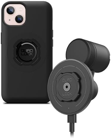 QUAD LOCK Lüftung Handyhalterung fürs Auto mit MAG-Kabelloser Ladekopf V2 und MAG-Hülle für iPhone 13