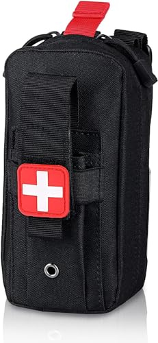 GINZER Molle Medizinische IFAK Tasche, EMT Erste-Hilfe-Tasche, taktisches Notfall-Überlebensset, leeres Trauma-Set, medizinisches EDC für Outdoor-Reisen, Camping, Wandern, Trekking, Klettern, Jagd