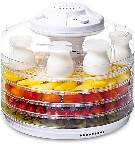 NUANYI Deshidratador De Alimentos, Control De Temperatura 40-70 ° C, con 5 Bandejas, Bajo Consumo De Energía - Fácil De Limpiar, Mini Hogar, 350W, Blanco