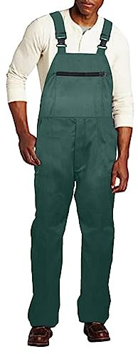Pantalones de trabajo largos para hombre, peto para hombre, informal, de verano, mono, pantalones de trabajo, con tirantes ajustables, múltiples bolsillos, tirantes, monos, verde, XL