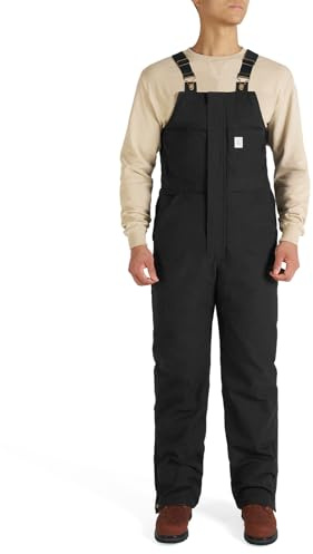 HISEA Insulated Bib Overalls for Men Winter Duck Canvas Workwear for Cold