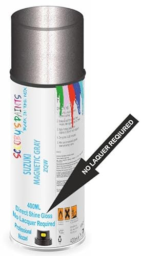 SCOOBYS PAINTS BACK IN THE MIX Direct Gloss Aerosol Spray Paint For Suzuki Magnetic Gray Code: Zqw No Lacquer Required