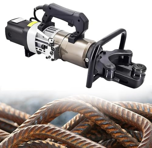 Elektrischer Hydraulischer Bewehrungsbieger, 8-36 Mm Biegemaschine Mit 0-90° WinkelfäHigkeit – Tragbarer Stahl Bieger FüR Profis,16-25-110V