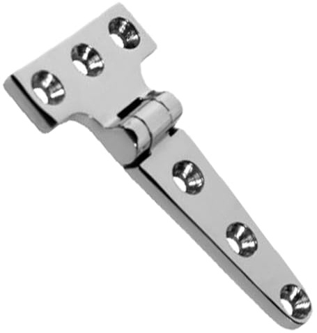 Outdoor Rustproof T Strap Hinges, Marine Grade Cast Hinges for Gates, Boats, RVs, Sheds, and Wooden Doors, Heavy Duty Outdoor Gate Hinges with Screws for Weather-Resistant Applications