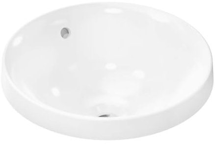hansgrohe Xuniva S lavabo encastrado, con rebosadero, sin agujero para grifo, 400x400mm, blanco, 60155450
